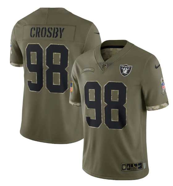 Men's Las Vegas Raiders #98 Maxx Crosby 2022 Olive Salute To Service Limited Stitched Jersey,We sell and wholesale Men's Las Vegas Raiders #98 Maxx Crosby 2022 Olive Salute To Service Limited Stitched Jersey on line form chian!